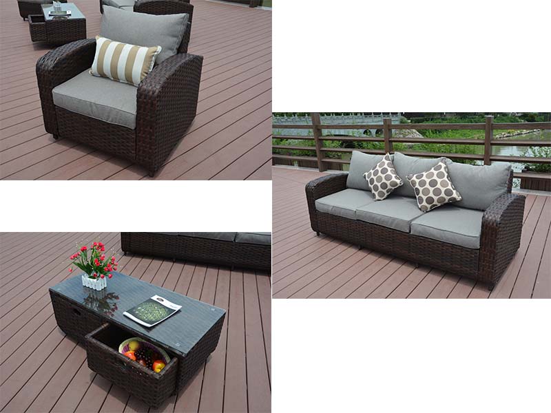 patio wicker sofa set