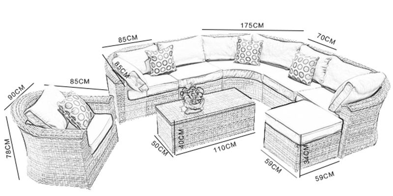 rattan set furniture