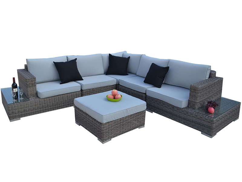 Rattan corner sofa set designs living room furniture